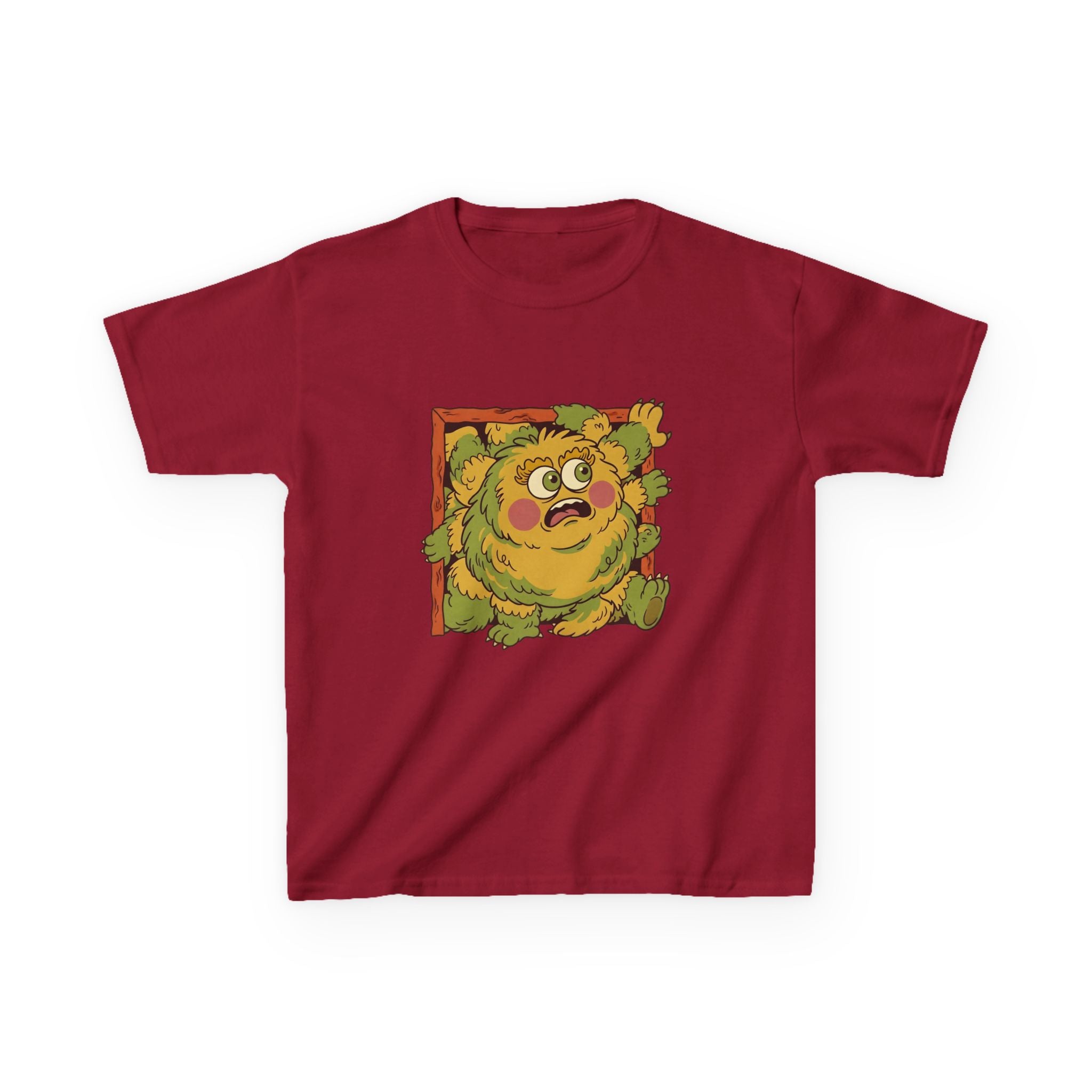 Kids Monster Tee - Whimsical Box Surprise Cartoon | Retro Colors