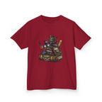 Kids Dark Academia Tee - Macabre School Supplies Skull