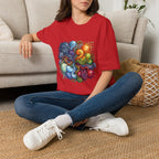 Abstract T-Shirt - Whimsical Watercolor Mandala | Surreal Figures