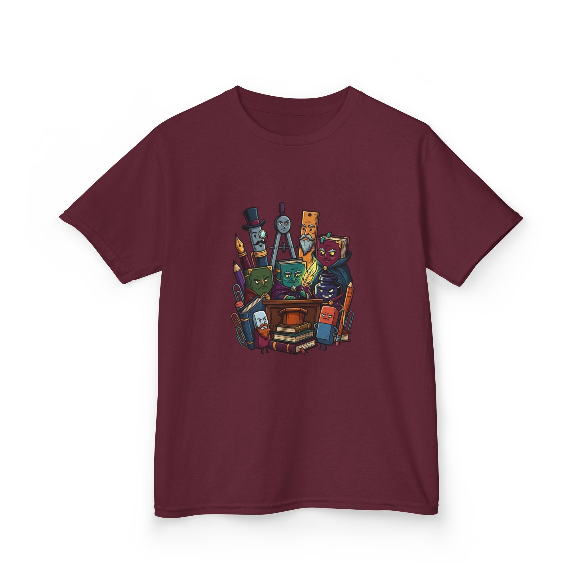 Kids Tee - Whimsical School Supplies Characters | Back to School