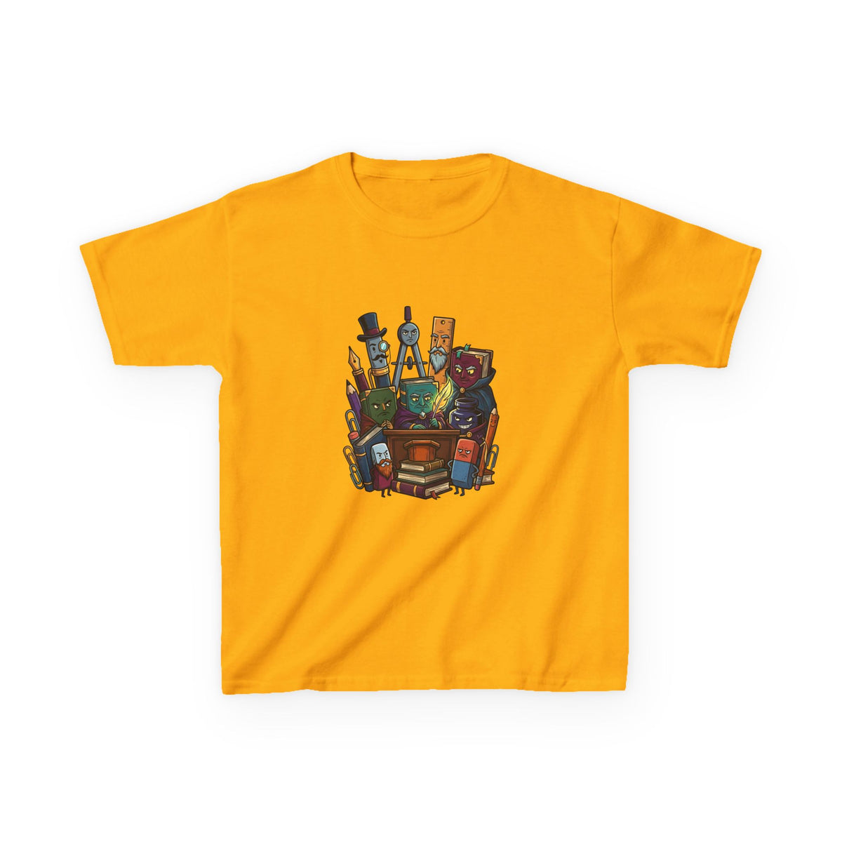 Kids Tee - Whimsical School Supplies Characters | Back to School