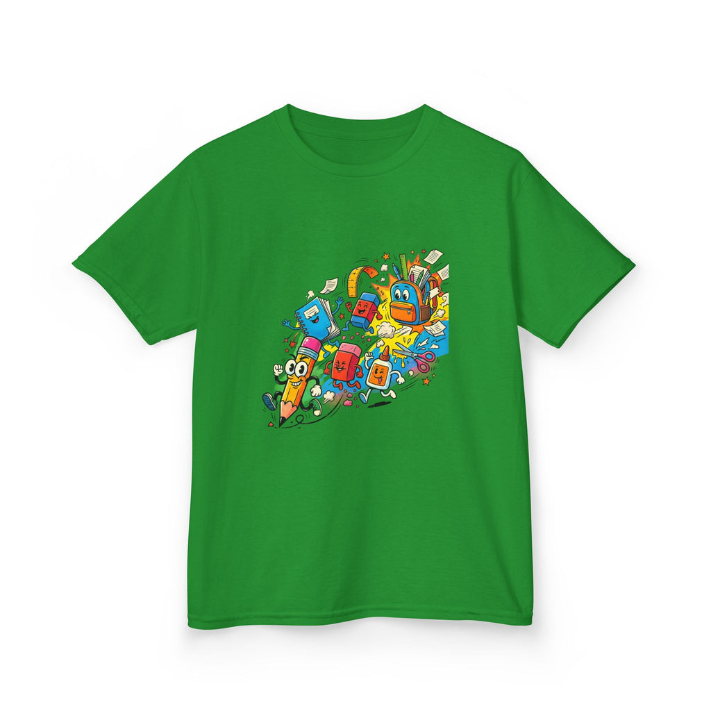 Kids Back to School 2026 Tee - Cartoon School Supplies
