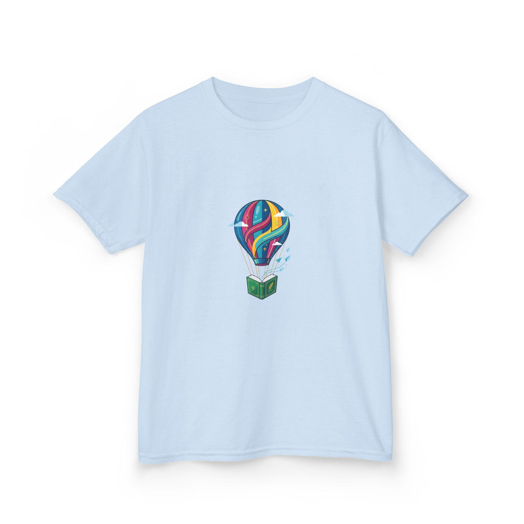 Kids T-Shirt - Bookworm Hot Air Balloon Reading Adventure Tee