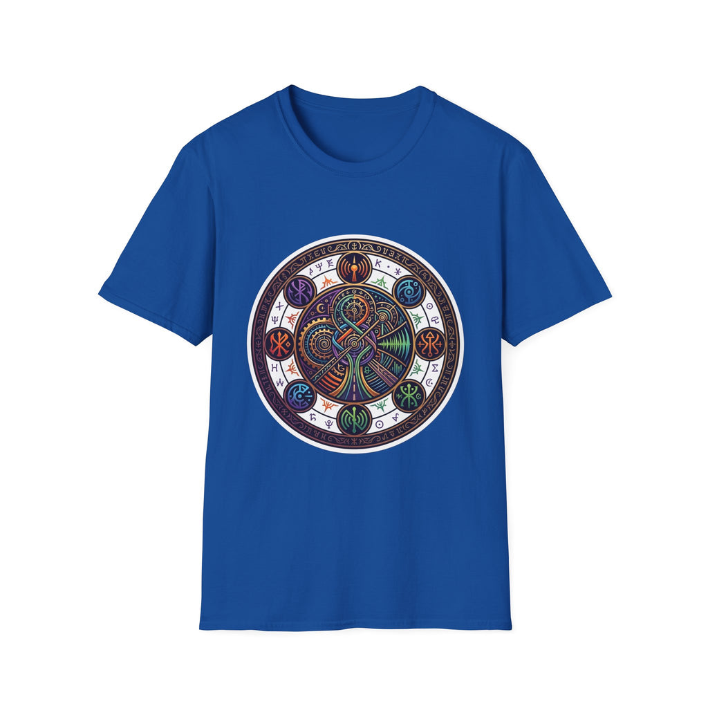 Unisex Steampunk T-Shirt - Ornate Mystical Mandala & Gears