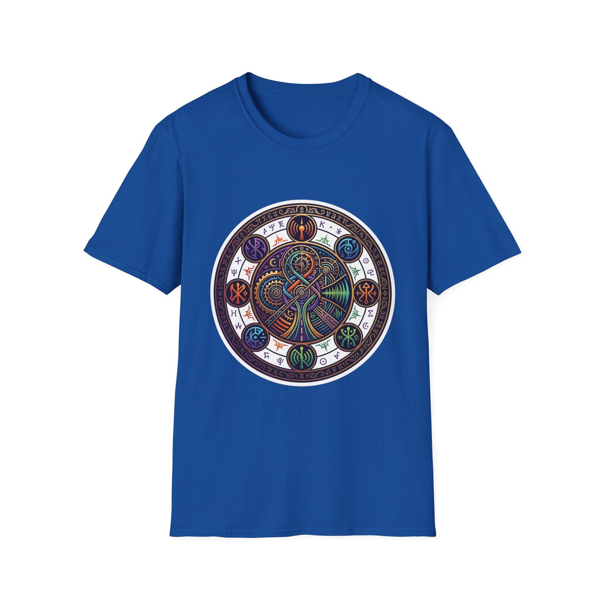 Unisex Steampunk T-Shirt - Ornate Mystical Mandala & Gears