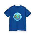 Kids Tee - Cute Earth Travel & School Cartoon Shirt | Adventure