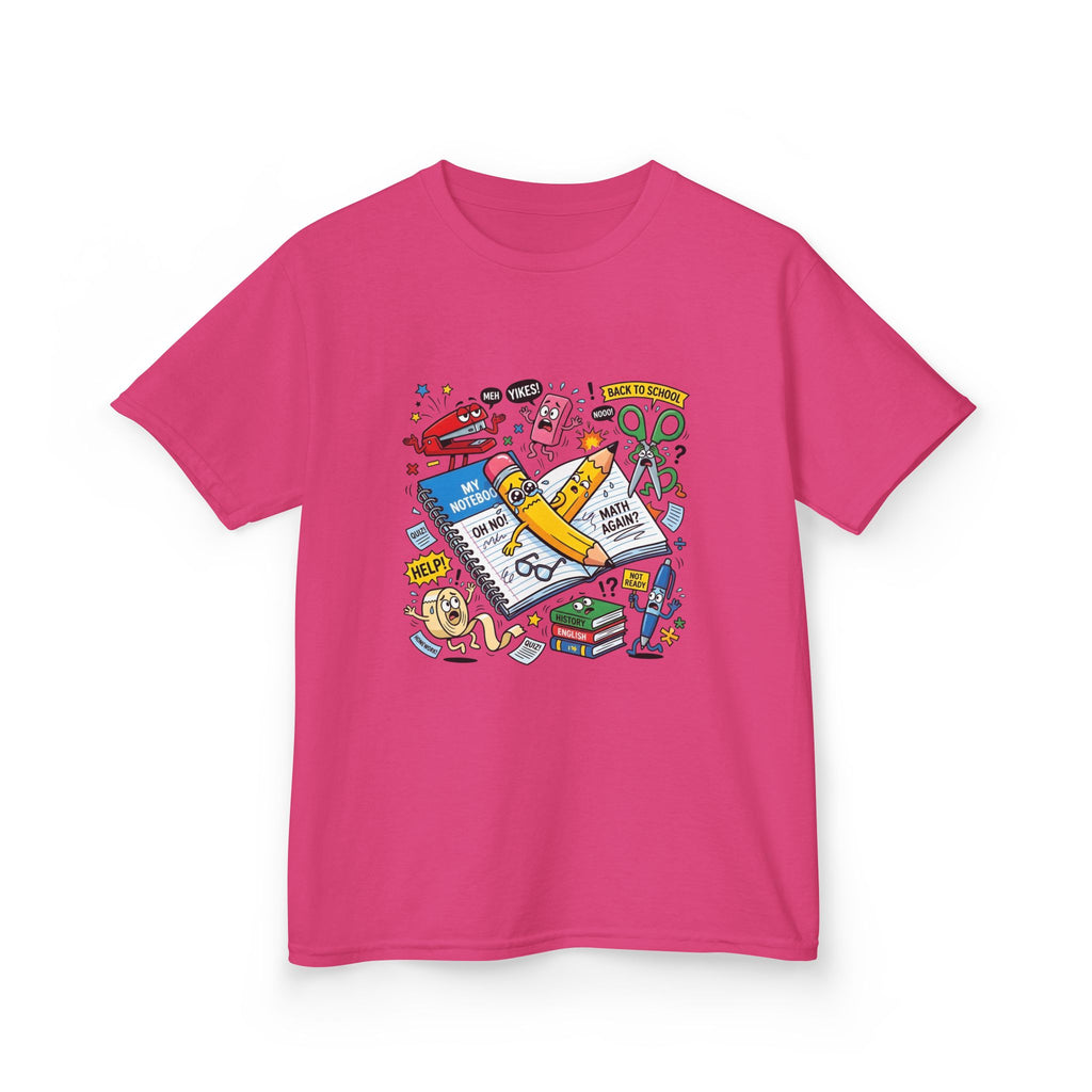 Kids Tee - Back to School Anxiety MEH YIKES! Funny Student