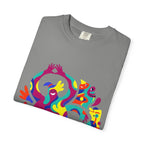 Garment-Dyed T-shirt - Joyful Abstract Creatures | Whimsical Graphic