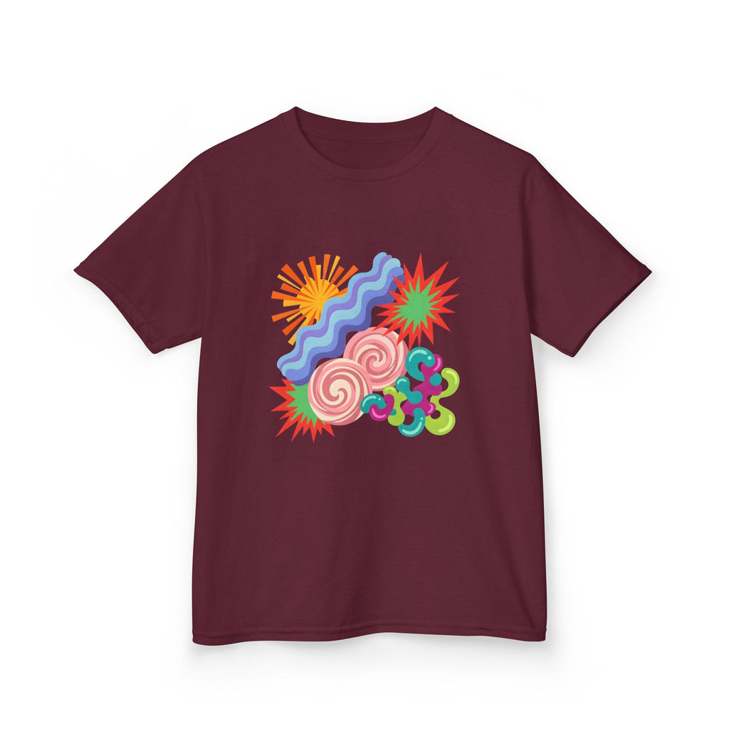 Kids T-Shirt - Playful Candy Explosion Abstract Art