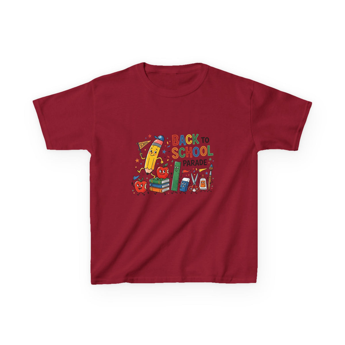 Kids Back to School Tee - Playful SCHOOL Supplies | First Day