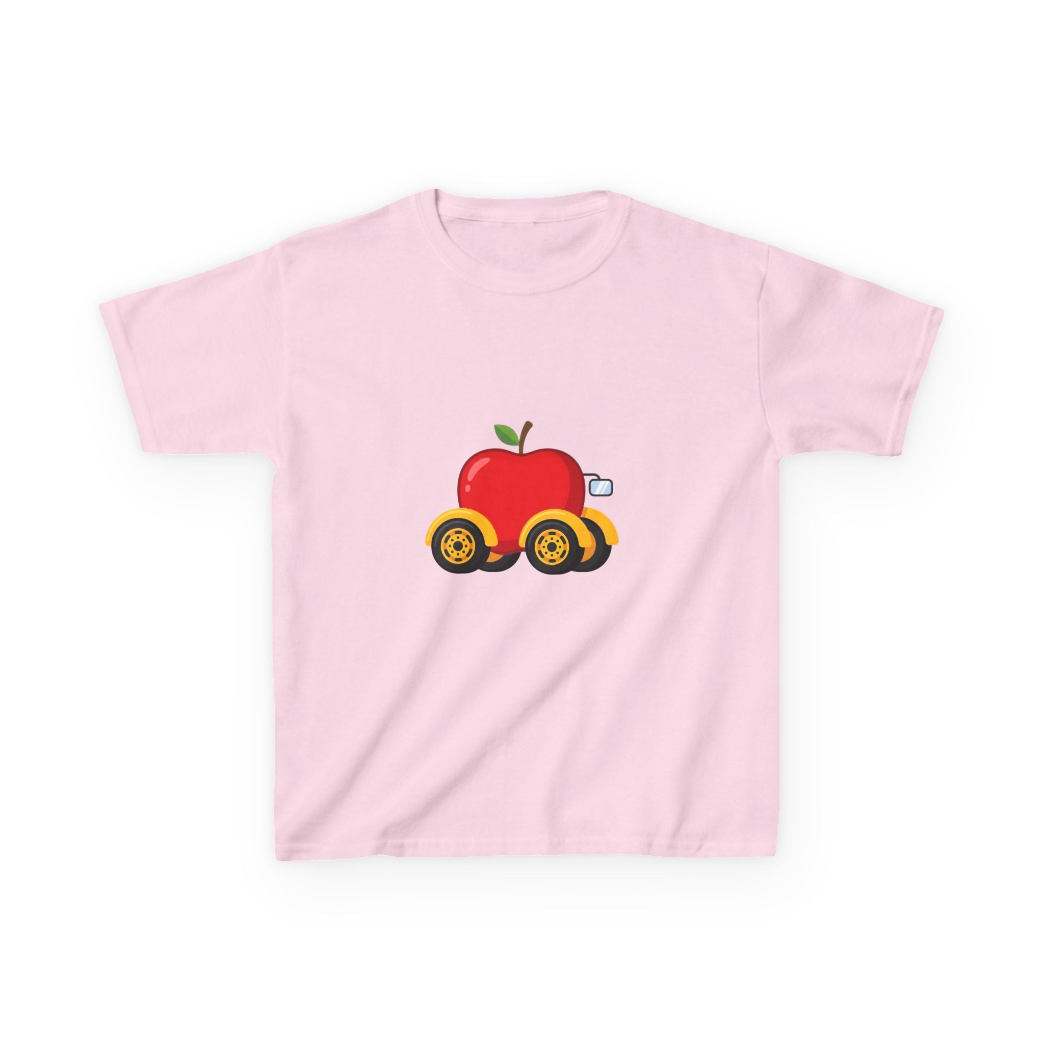 Kids T-Shirt - Apple On Wheels Graphic | Whimsical Fruit Car