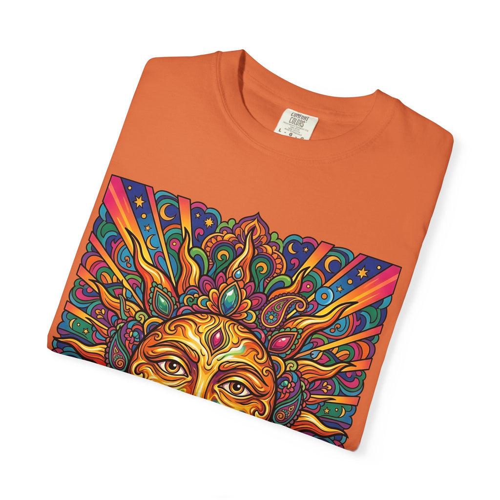 Unisex T-shirt - Psychedelic Sun Boho | Comfort Colors Garment-Dyed