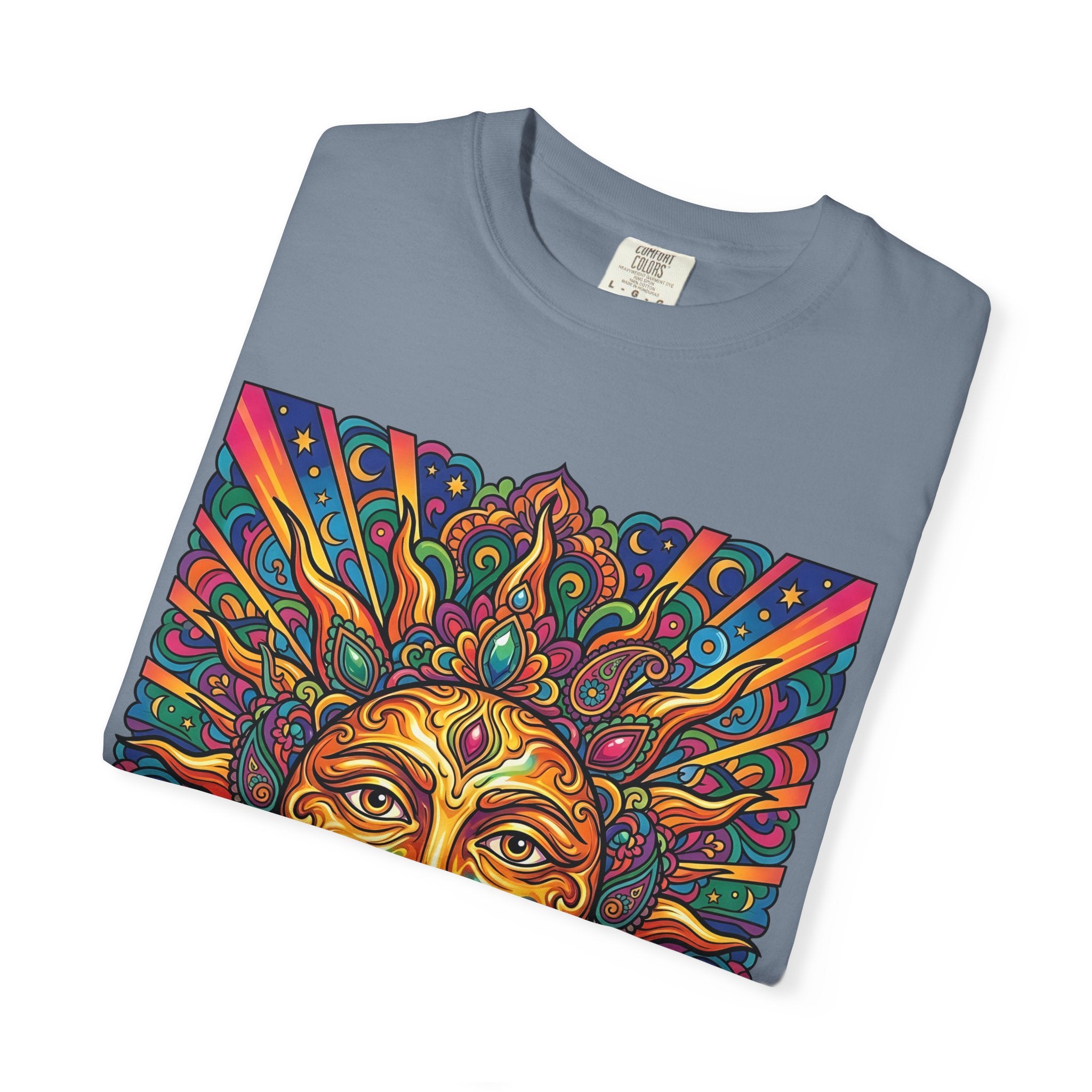 Unisex T-shirt - Psychedelic Sun Boho | Comfort Colors Garment-Dyed