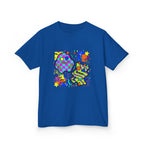 Kids Tee - Playful 90s Geometric Monsters | Retro Abstract