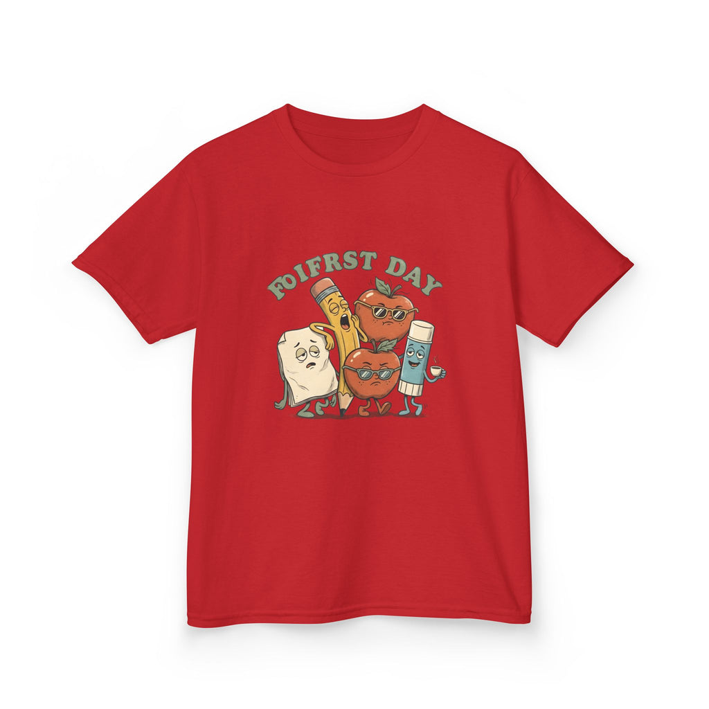 Kids Tee - Funny "FIRST DAY" Tired School Supplies Back to School 2026