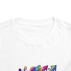 Toddler Crypto Shirt - Neon Geometric Digital Art | Blockchain Kids