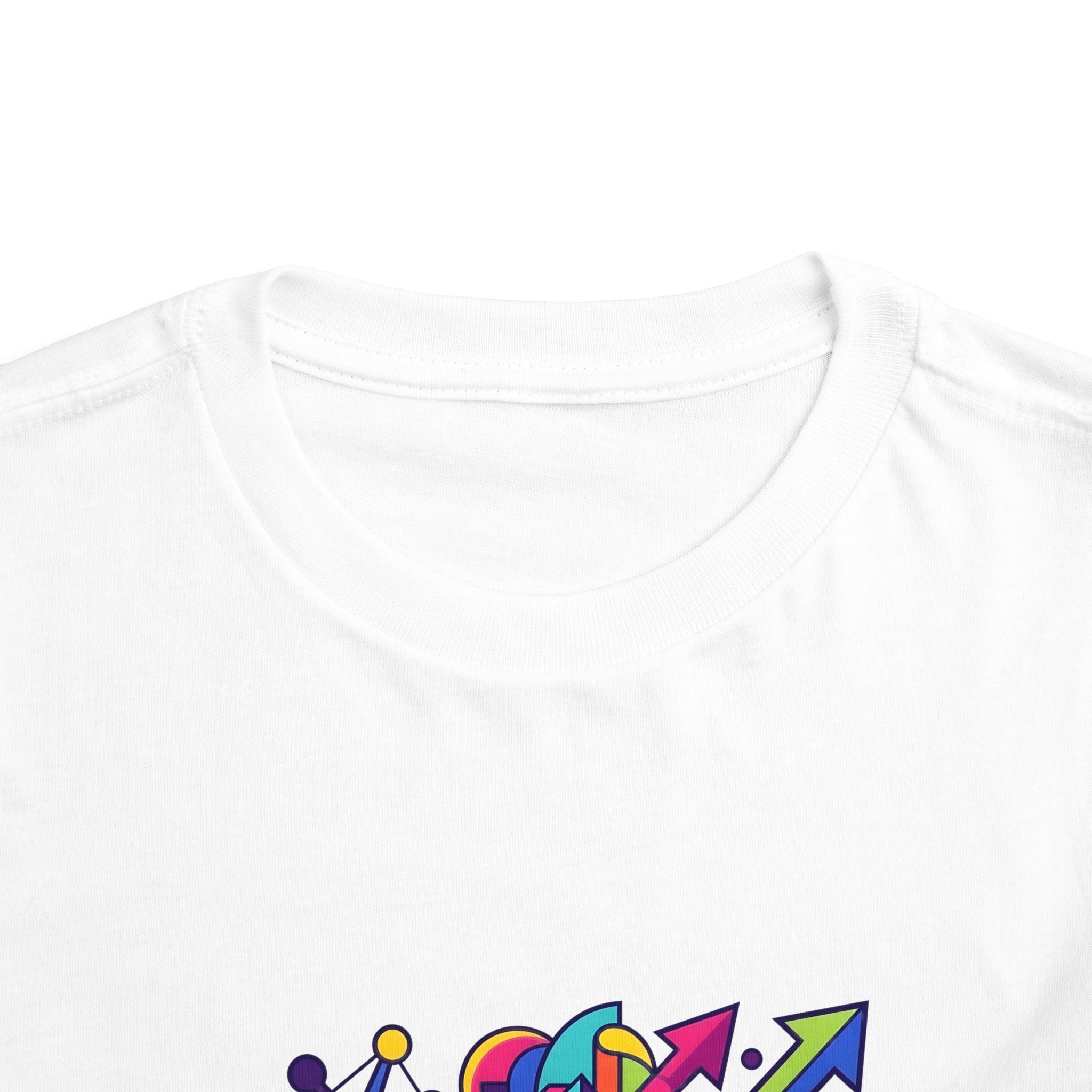 Toddler Crypto Shirt - Neon Geometric Digital Art | Blockchain Kids
