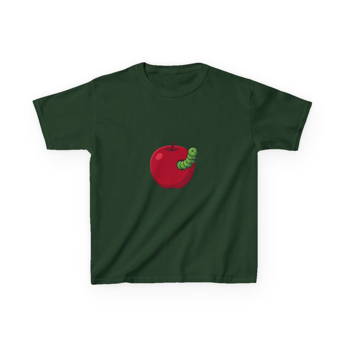 Kids T-Shirt - Cute Hungry Bookworm Caterpillar Apple Tee