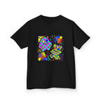 Kids Tee - Playful 90s Geometric Monsters | Retro Abstract