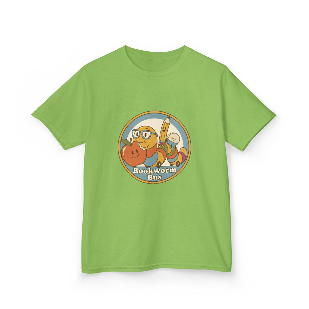 Kids Bookworm T-Shirt - School Bus | Educational Learning