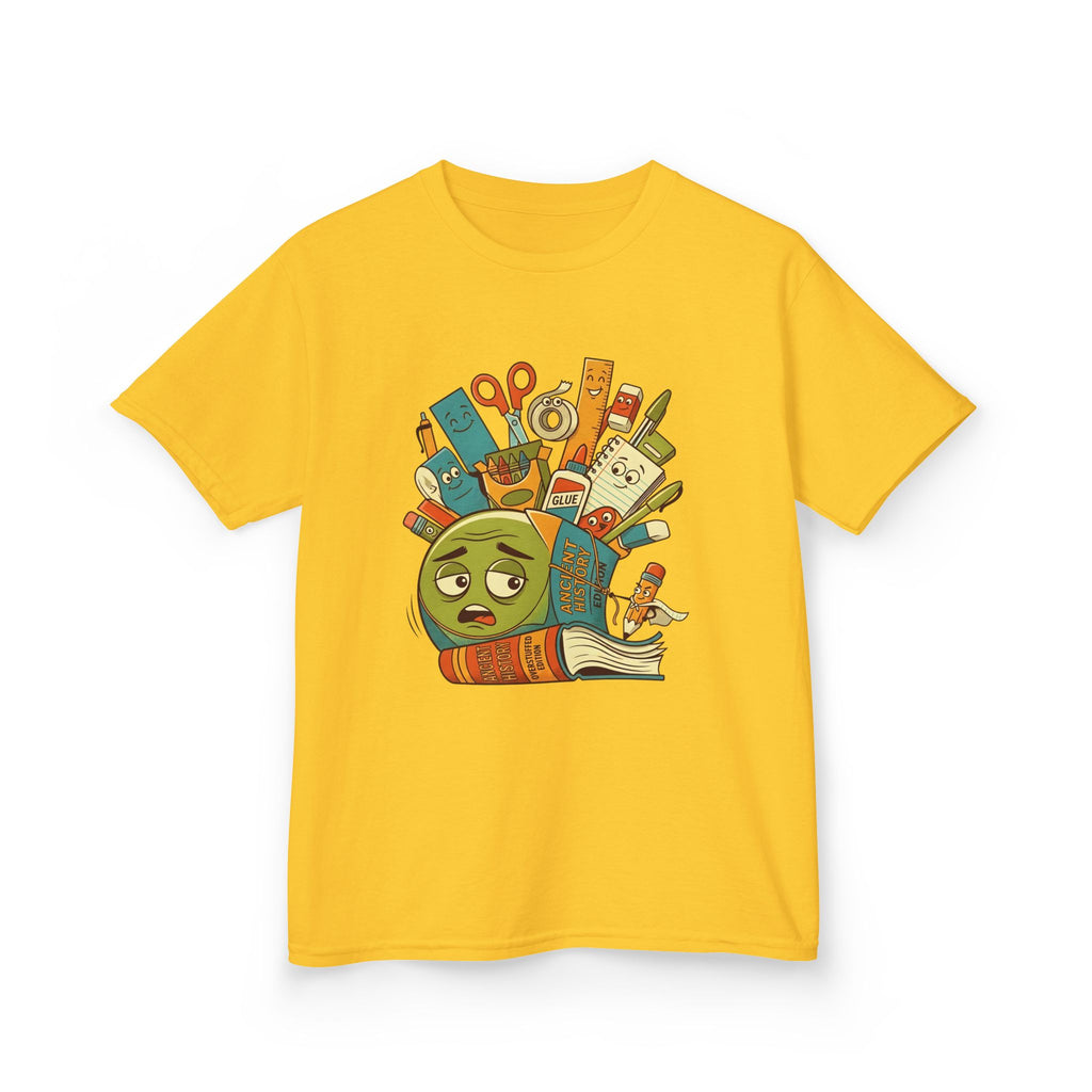 Kids Tee - Ancient History Overstuffed Edition | School Stress Back