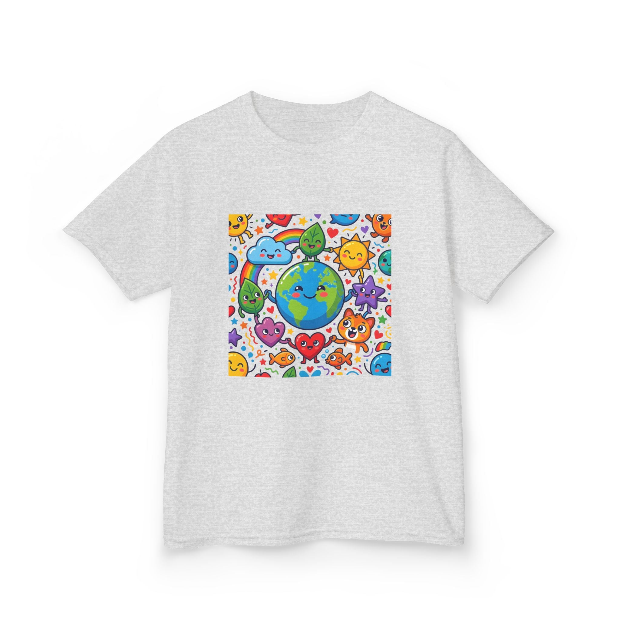 Kids Earth Day Tee - Happy Cartoon Planet | Nature Lovers
