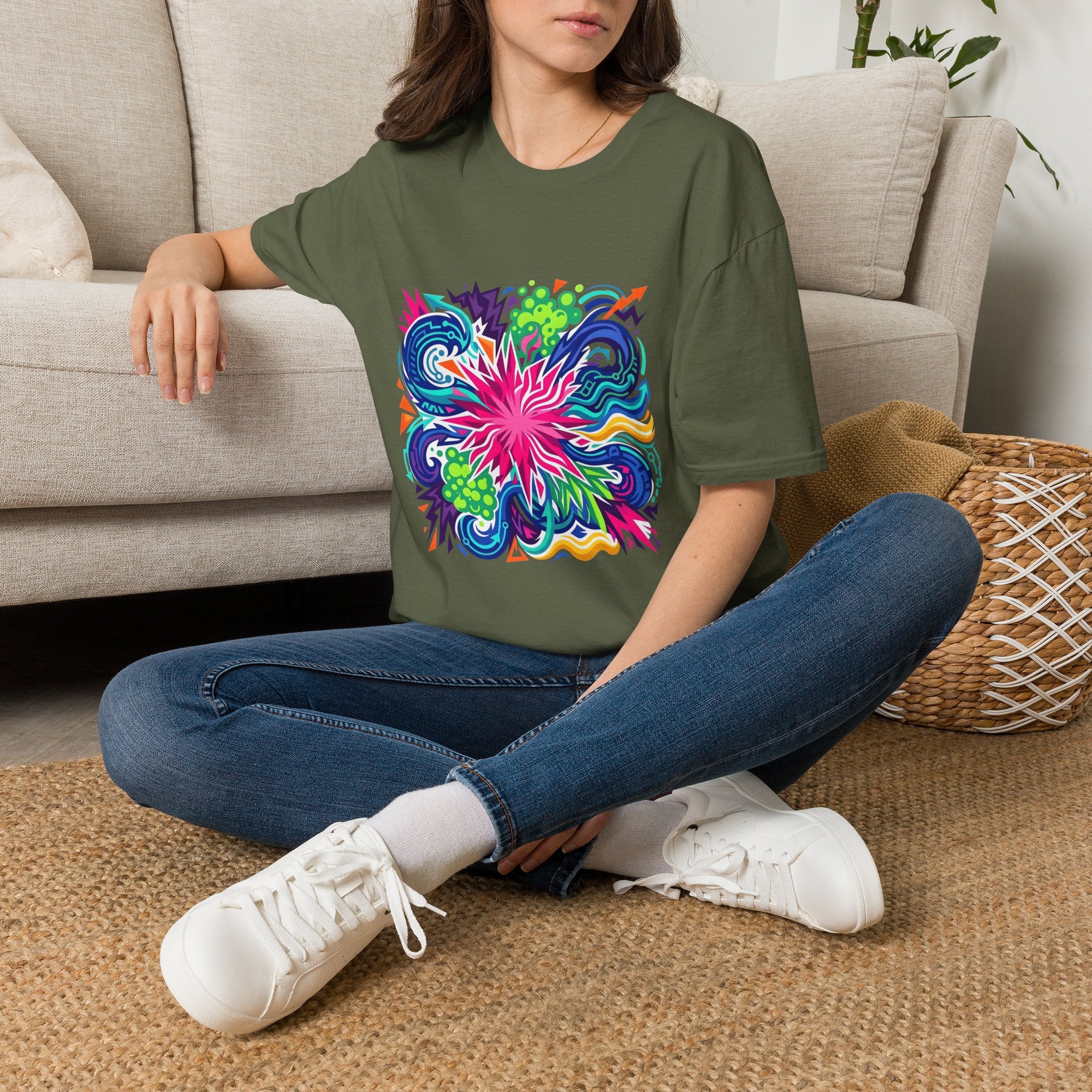 Abstract T-Shirt - Vibrant Graffiti Explosion | Unisex