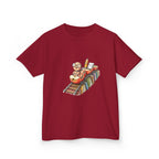 Kids Learning Train Tee - Whimsical Bookworm Education Shirt
