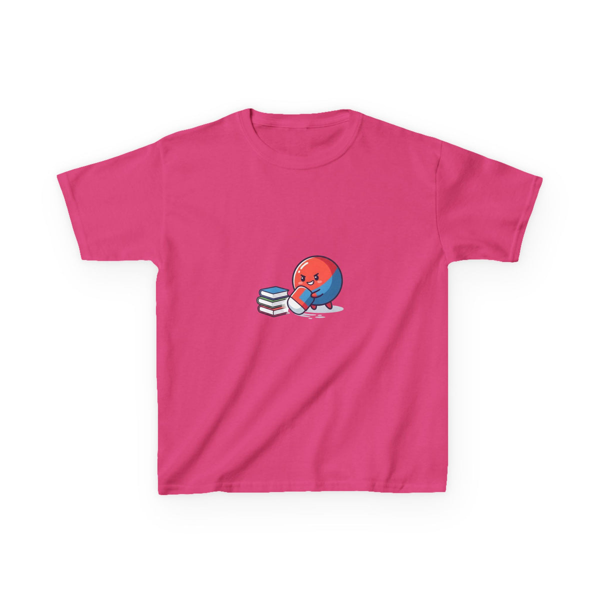 Kids Heavy Cotton Tee - Cute School Learning Cartoon Shirt