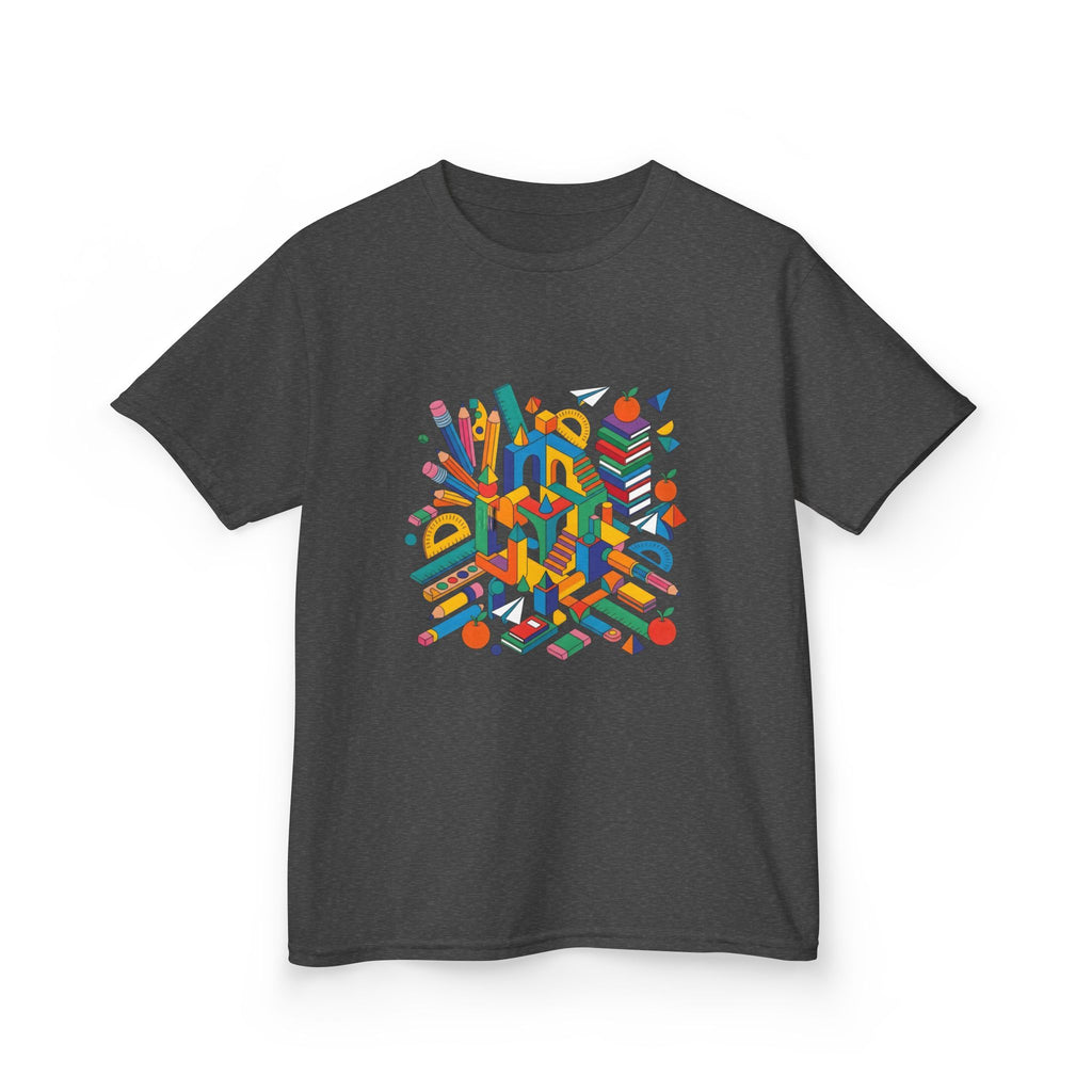 Kids T-Shirt - Abstract Geometric School Supplies | Back to School