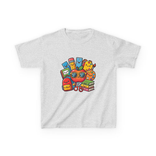 Kids Back to School T-Shirt - Kawaii School Supplies Art | 2026