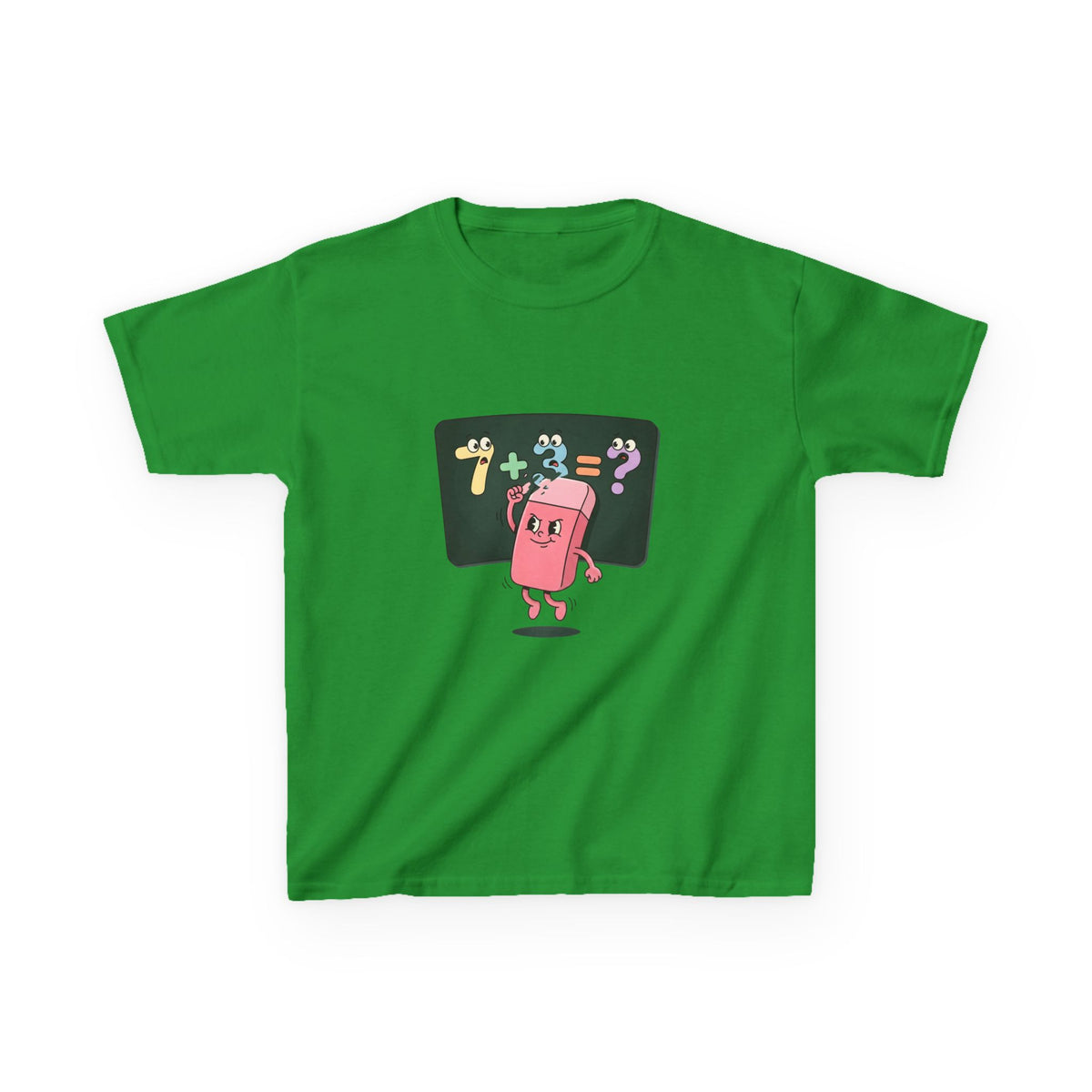 Kids Retro Math Tee - Playful Eraser Addition Problem