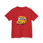 Kids School Bus T-Shirt - Cute Squirrel Driving Cartoon Tee | Back to