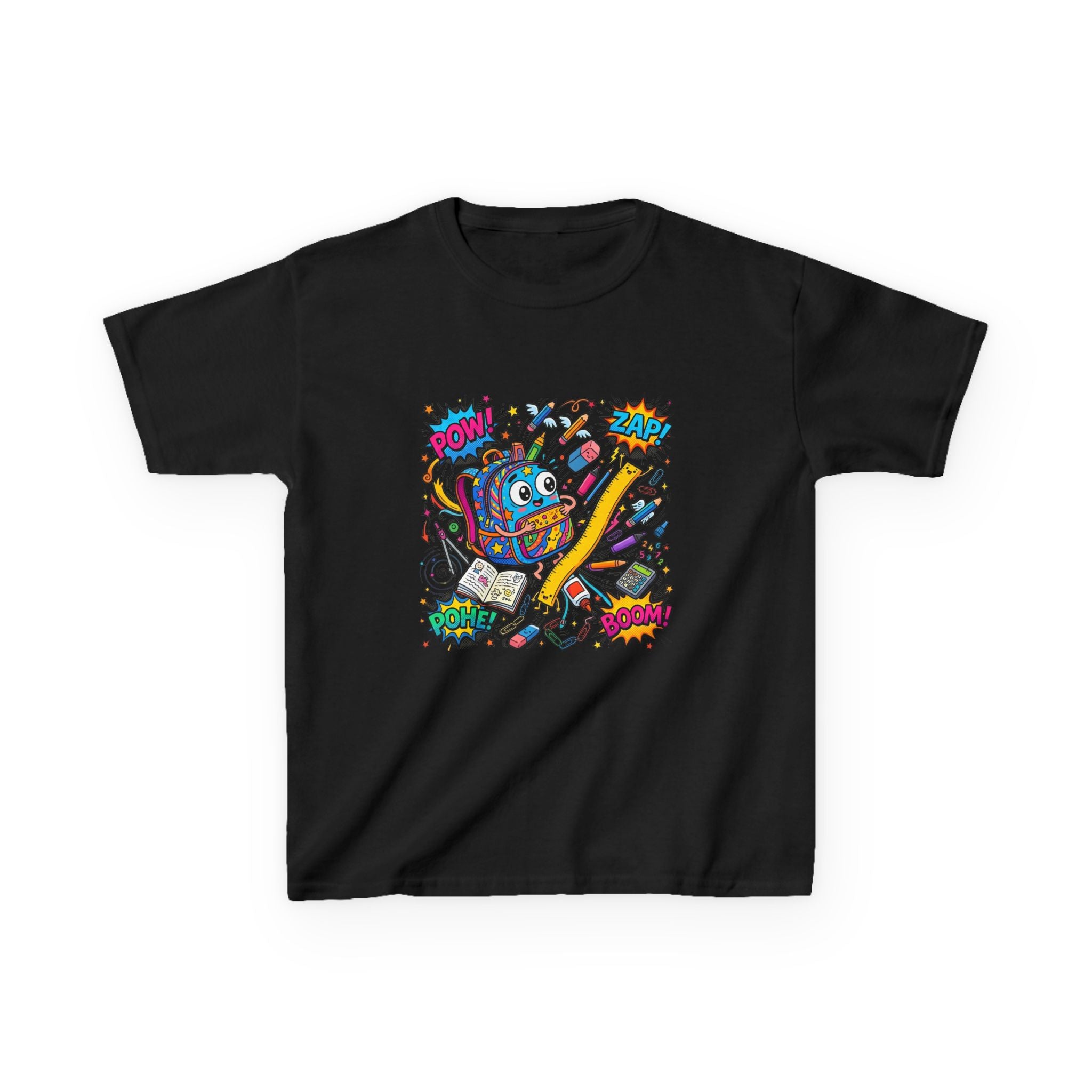 Kids T-Shirt - POW! ZAP! Comic School Supplies | Back to School