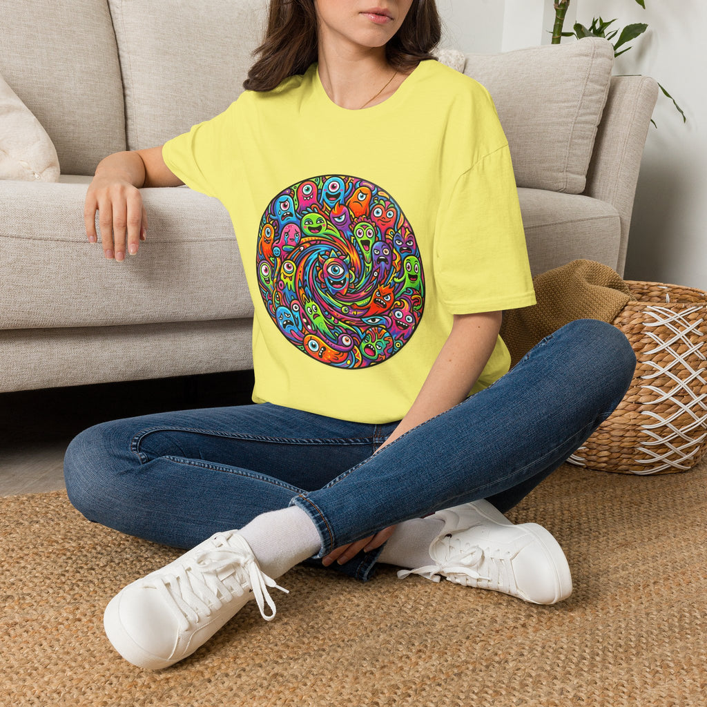 T-Shirt - Psychedelic Monster Swirl | Vibrant Alien Party