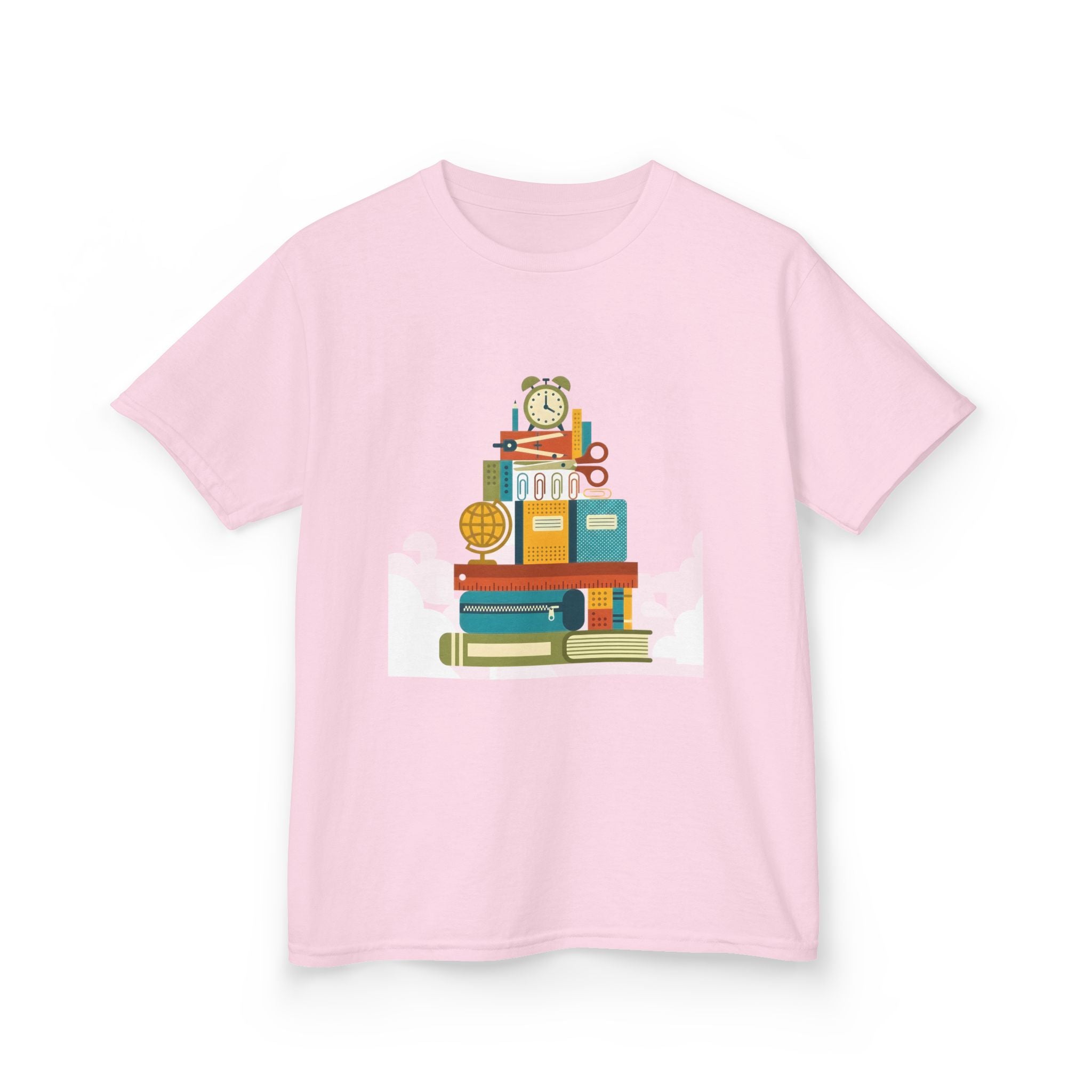 Kids Tee - Flat Vector School Supplies Stack | Back to School 2026