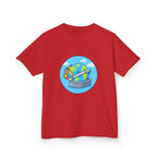 Kids Tee - Cute Earth Travel & School Cartoon Shirt | Adventure