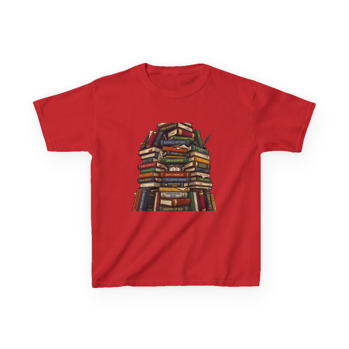 Kids Magic Studies Tee - Whimsical Fantasy Books & Goblin Geometry