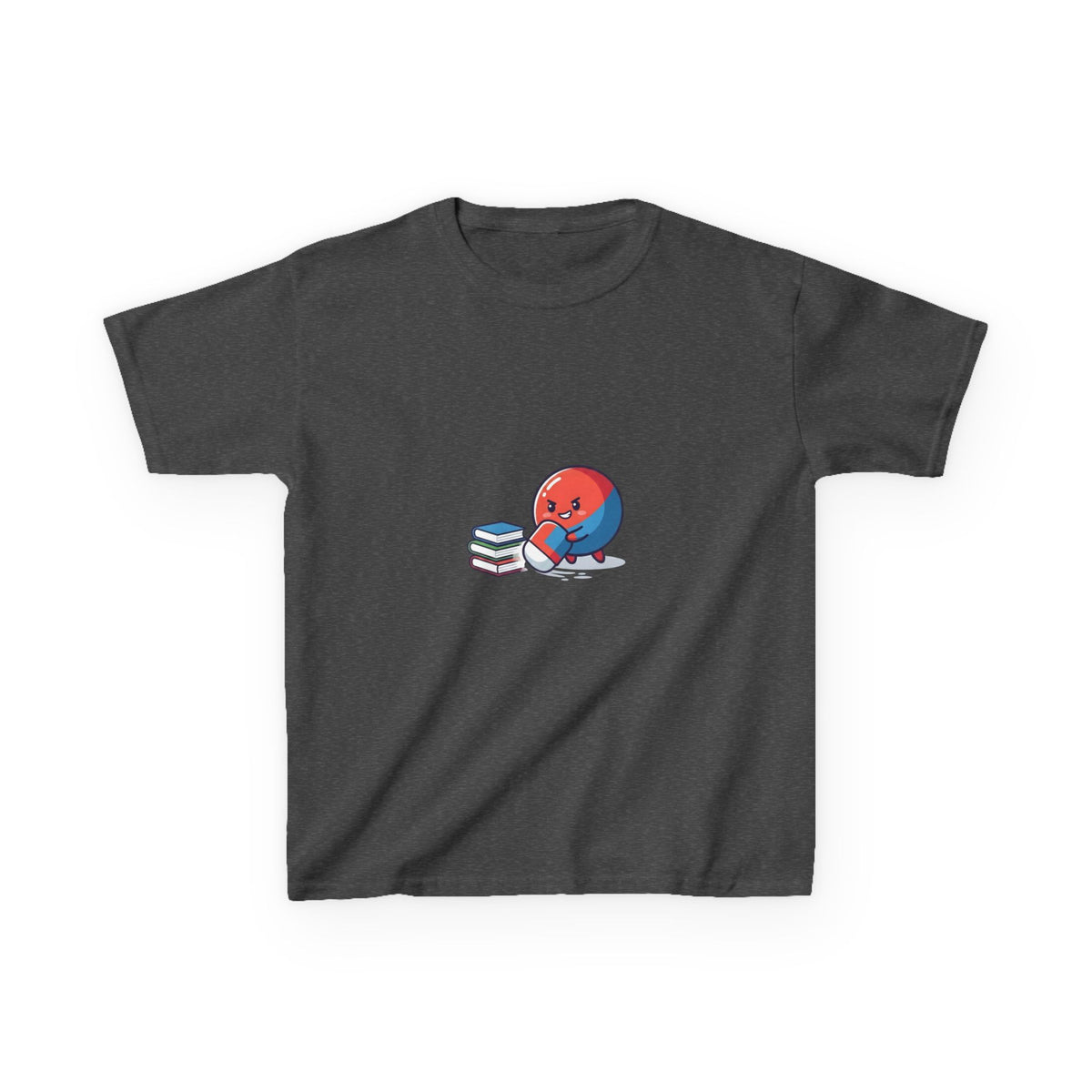 Kids Heavy Cotton Tee - Cute School Learning Cartoon Shirt