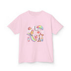 Kids Back to School Tee - Cute Faces School Supplies | Rainbow 2026