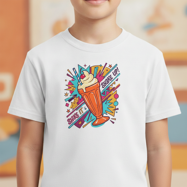 Kids Retro Pop Art Milkshake Tee - SHAKE IT UP! Dessert